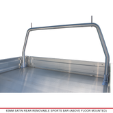 63mm Satin Rear Removable Sports Bar (Above Floor Mounted)
